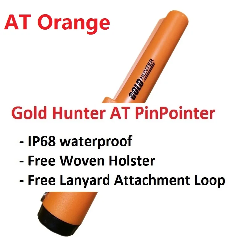 AT Orange Золотой Охотник ТМ водонепроницаемый pinpointer детектор золота портативный металлоискатель ручной металлоискатель Подземный металлоискатель - Цвет: AT Orange
