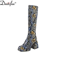 daitife thick heeled fashion long tube thin and thin boots womens shoes new wild high tube knight mid tube short boots