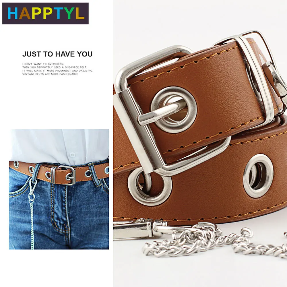 HAPPTYL 1 шт. ремни из искусственной кожи с дырками на талии для девушек и женщин