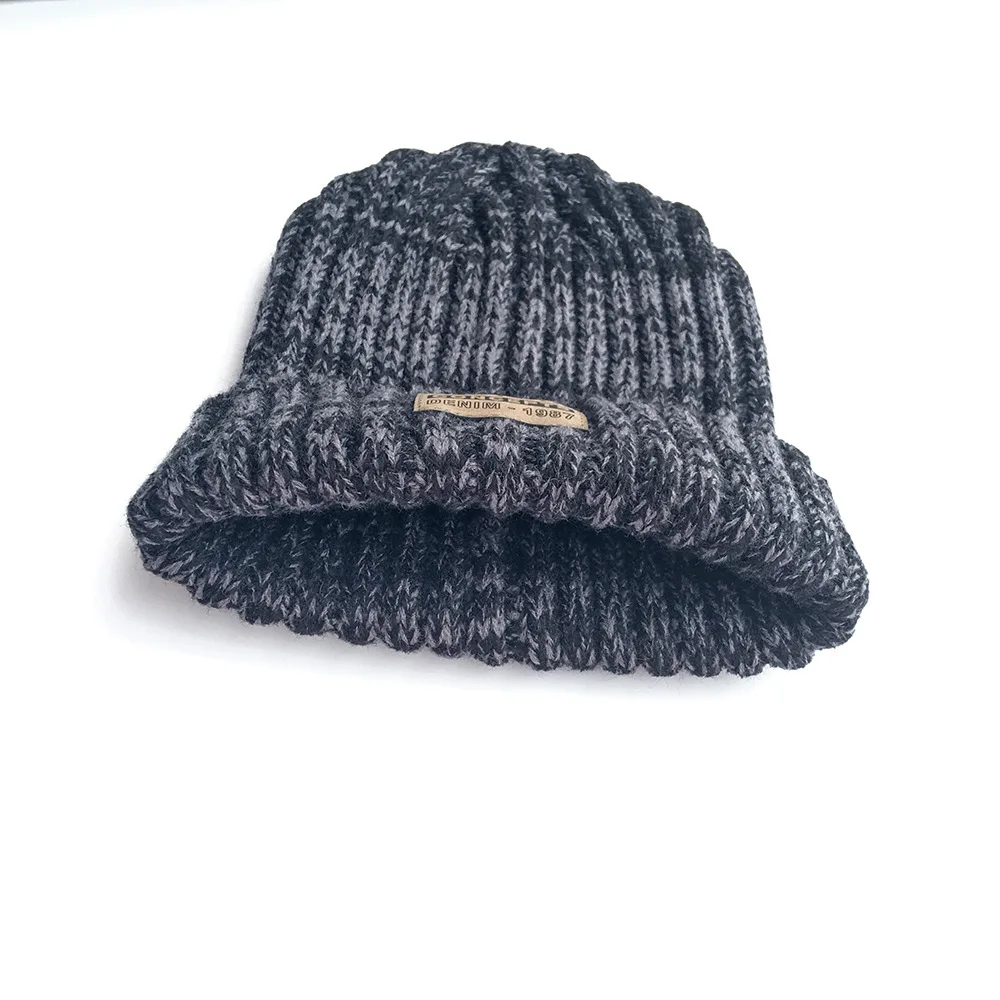 Новинка 2019 шапка для пар мужчин и женщин плотная вязаная смешанных цветов с