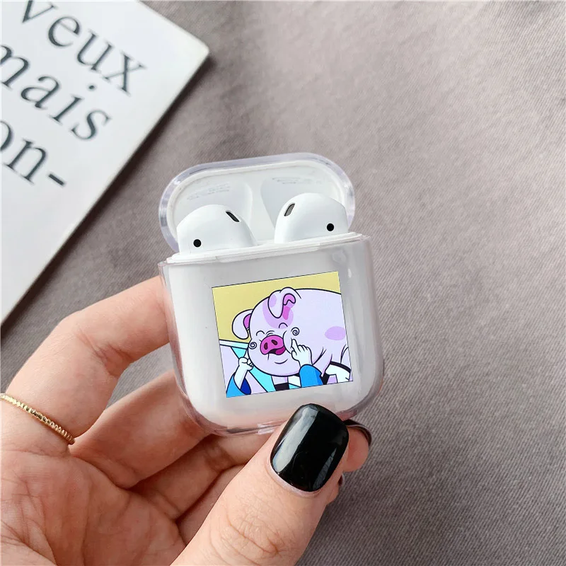 style 5 Hard Прозрачный жесткий чехол для Airpods Pro с забавным рисунком поросенка из мультфильма, Bluetooth гарнитура, защитный чехол для Air Pods 3 2, чехол - Цвет: style 5 Hard