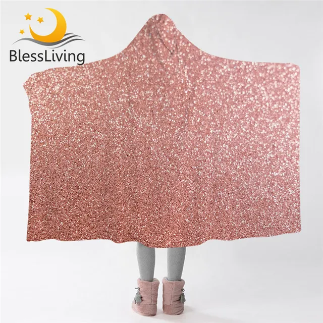 BeddingOutlet Realistic Hooded Blanket for Girls Microfiber Blanket Hoodie Turquoise Pink Pastel Wearable Blanket Trendy Koce 1