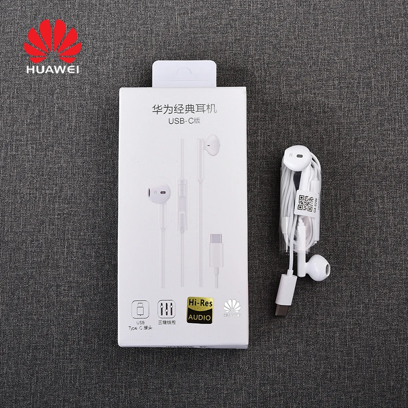 Оригинальные наушники Huawei CM33 USB Type C проводные вкладыши с микрофоном и