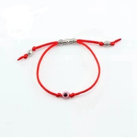 10pc acrylic eye bead alloy bead kabbalah red string bracelet red protection health luck happiness bracelets k011390