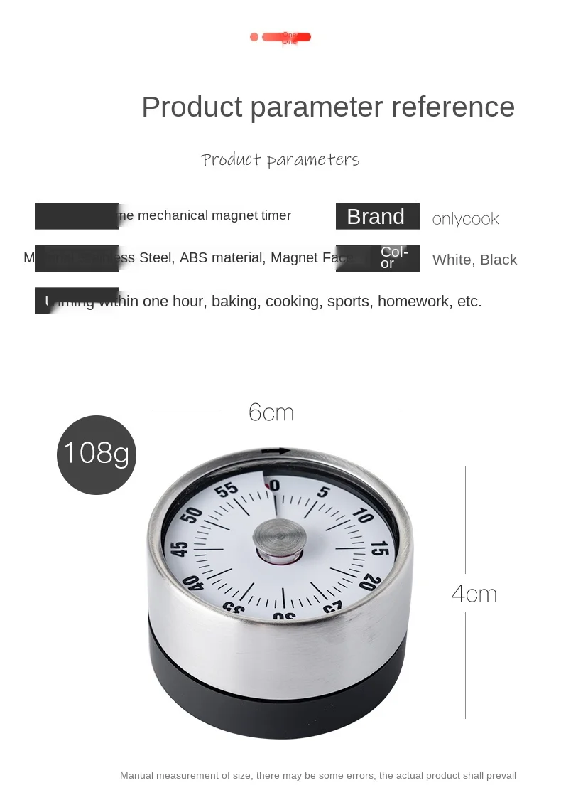 Магнитный Таймер для холодильника магнитный на присоске кухонные механические