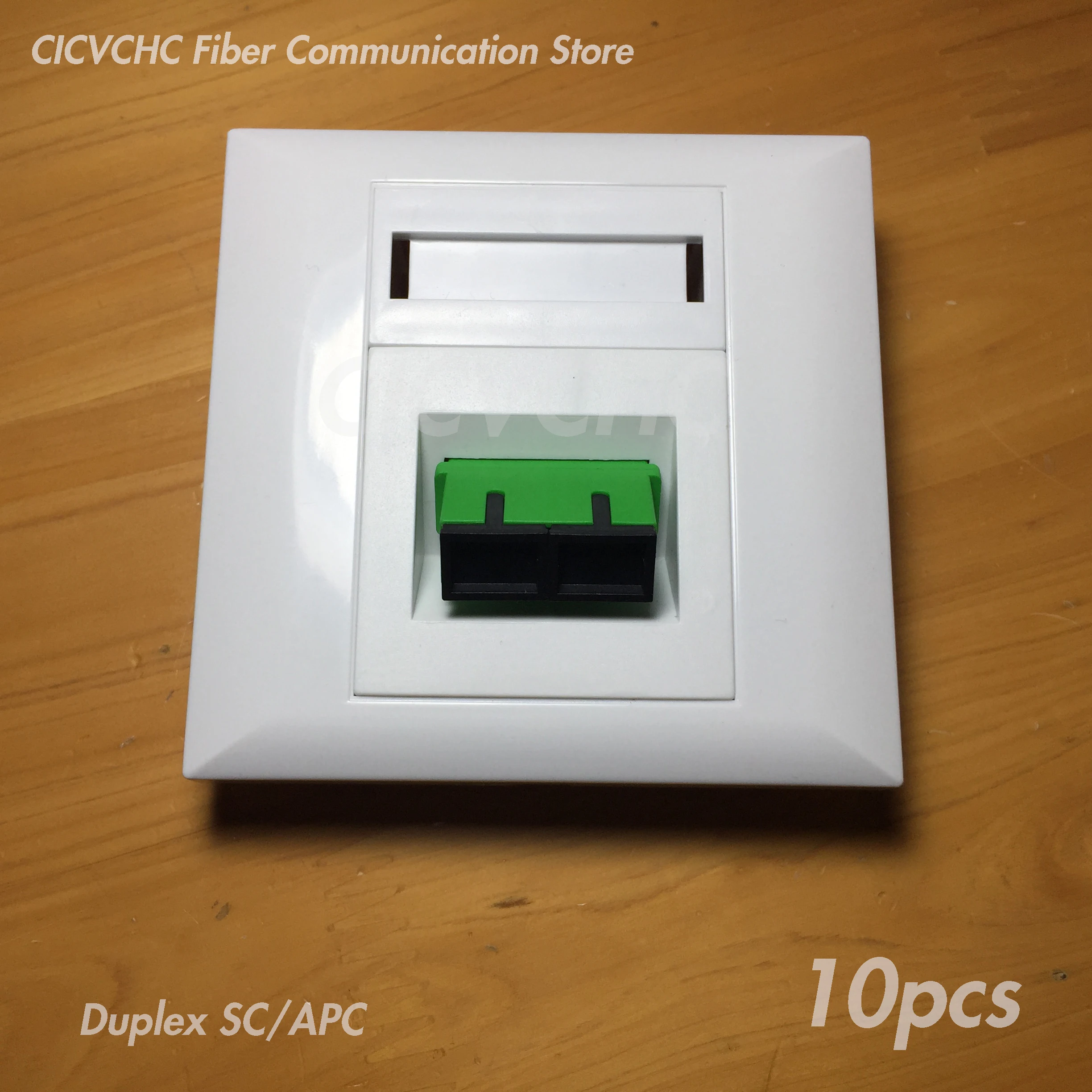 10pcs 86x86mm Panel for Duplex SC Adapter or Quad LC Adapter / White / FTTH ODN