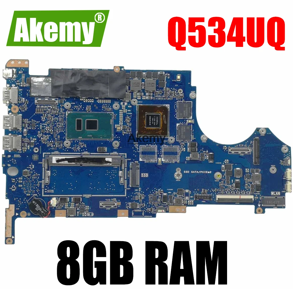 Материнская плата для ноутбука For Asus Q534U Q534UX Q534UQ Q534UQK материнская с видеокартой