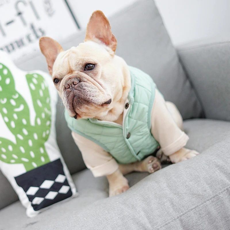 Хлопковый костюм в клетку с бриллиантами для домашних животных утепленная