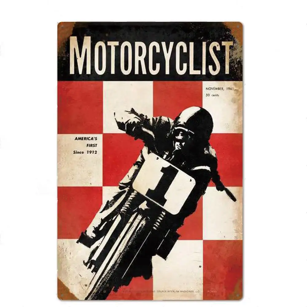 

Motorcycle Metal Plaque Metal Old-fashioned Retro Sign Wall Decoration Garage Bar Inn Man Cave Iron Painting Decorative Board