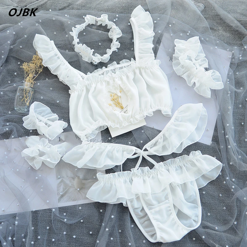 Сексуальное нижнее белье кавайный Кружевной Костюм Эротическая форма