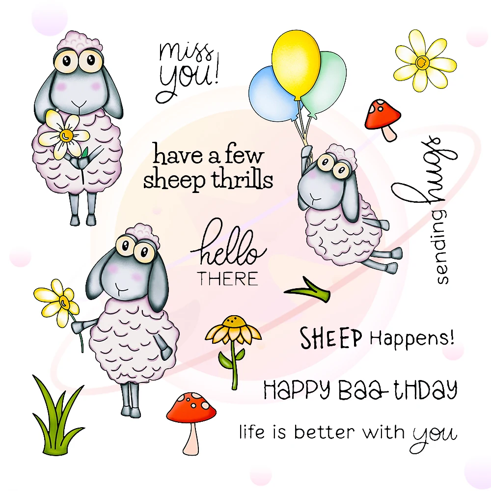 Новинка Металлические Вырубные штампы с цветами овечкой и прозрачный штамп