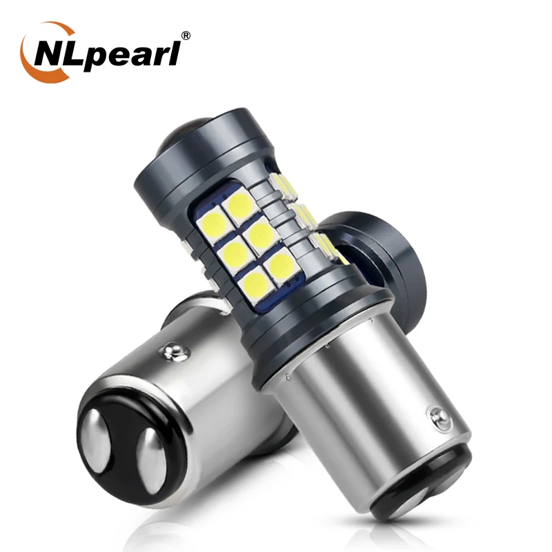 

NLpearl 2x Signal Lamp 1157 BAY15D Lamp 12V 27SMD 3030 1156 P21W LED BA15S BAU15S Car Turn Signal Light Reversing Lamp White Red