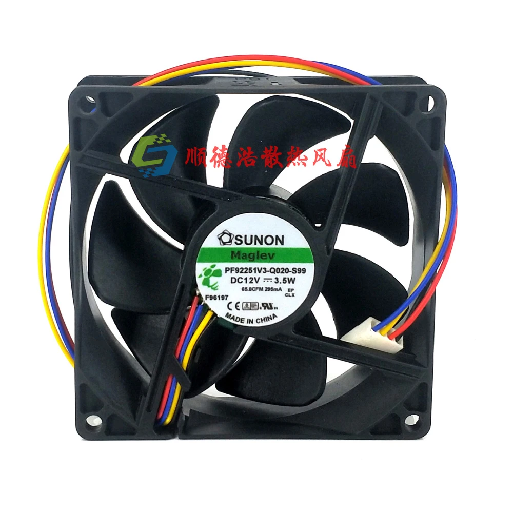 

New Original for Sunon PF92251V3-Q020C-S99 12V 3.5W 90*90*25MM 9cm 4 wires PWM Maglev Cooling Fan