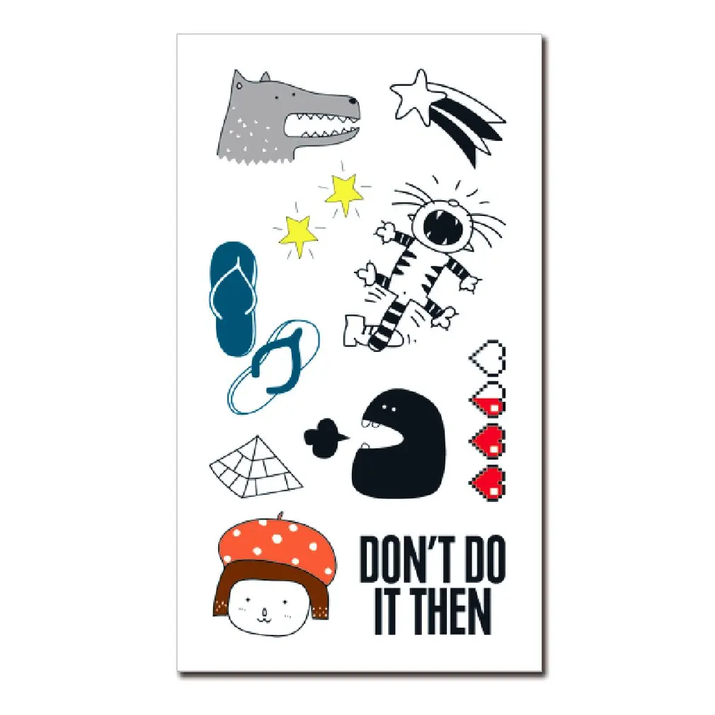 Хит маленькая Сексуальная черная татуировка в виде губ лист Временные