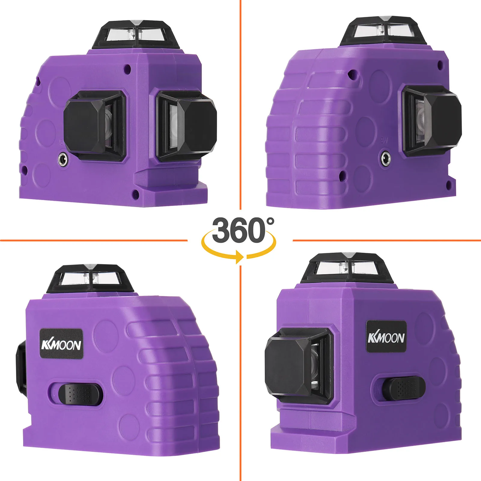 

KKmoon 12 Lines 3D Laser Level Tool Vertical Horizontal Lines Laser Level 3D Self-leveling Laser Level 360 Laser Leveling Device