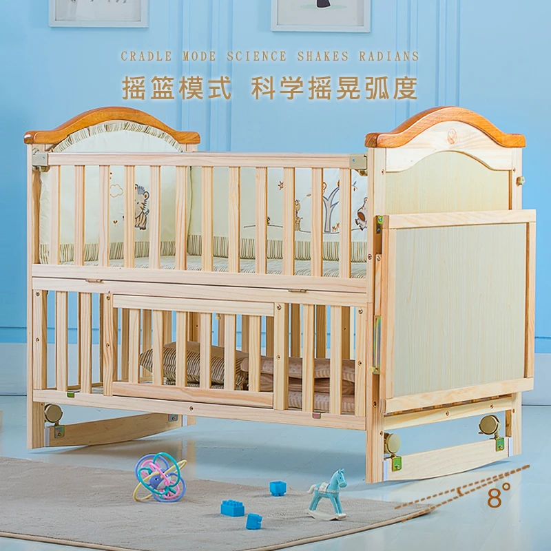 941 кроватки совместных кровать из массива дерева Non-Краски BB колыбель с верхом