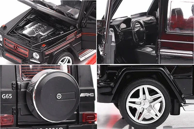 1/32 16 см плавление моделирование Mercedes G 65 AMG звук и свет задний черный сплав игрушка