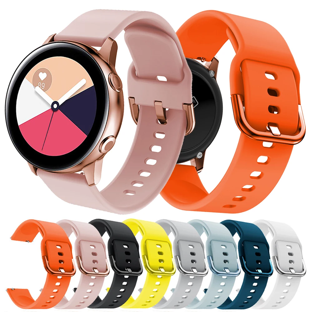 

Ремешок силиконовый для Samsung Galaxy Active 2 42 мм 46 мм Gear S2 S3, спортивный браслет для Huawei Watch GT/2/2e/Pro, 20 мм 22 мм