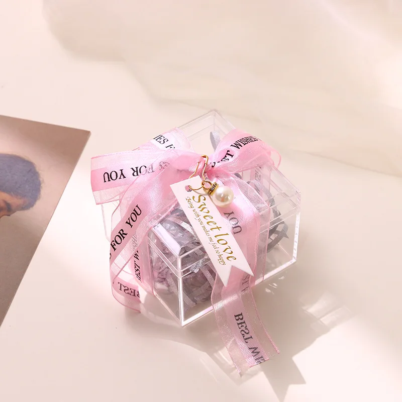 1 шт. коробки для конфет из ПВХ прозрачные свадебные сувениры и подарочные