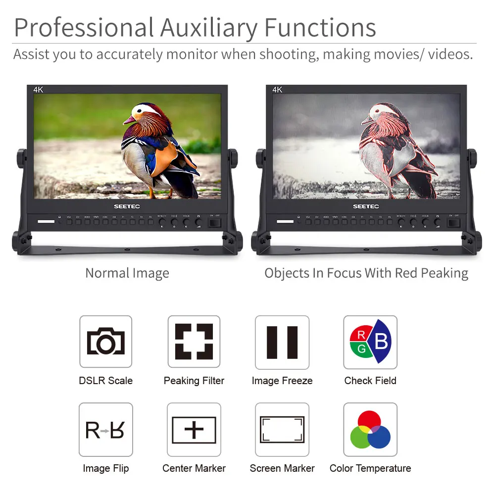 Günstig SEETEC 4K133-9HSD-192 13,3 Inch IPS 3G-SDI 4K HDMI Broadcast-Monitor Direktor Desktop-LCD-Monitor