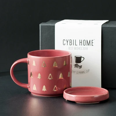 Керамическая американская кружка большой емкости толстая Золотая