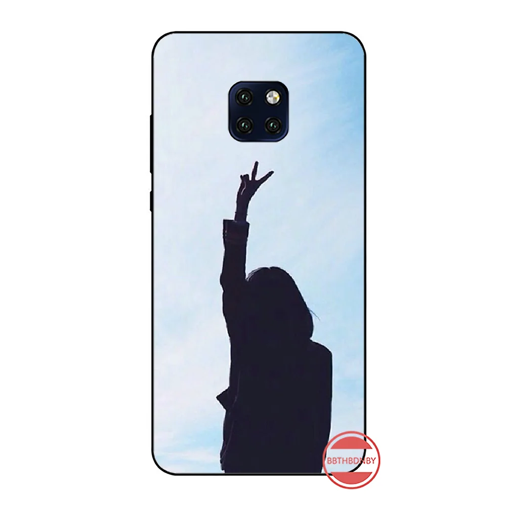 Art Finger Cover Black Soft Shell Phone Case For Huawei Mate 9 10 20 Pro lite 20x nova 3e P10 plus P20 Honor10 | Мобильные телефоны