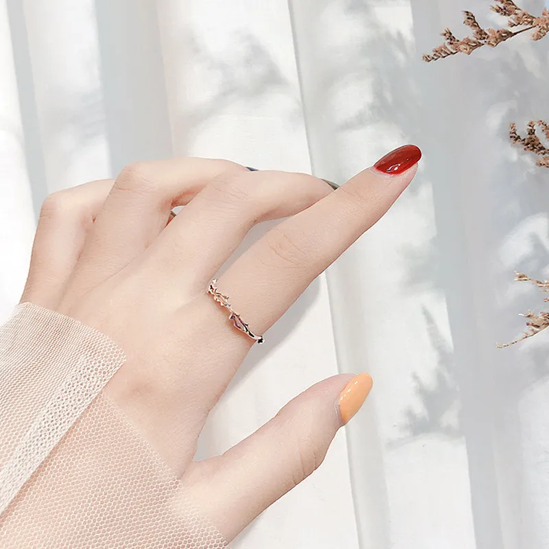 BOHO Leaf Open Finger Rings For Women Girls Fashion Jewelry Korean Mininmalist Adjustable Bijoux Wholesale | Украшения и