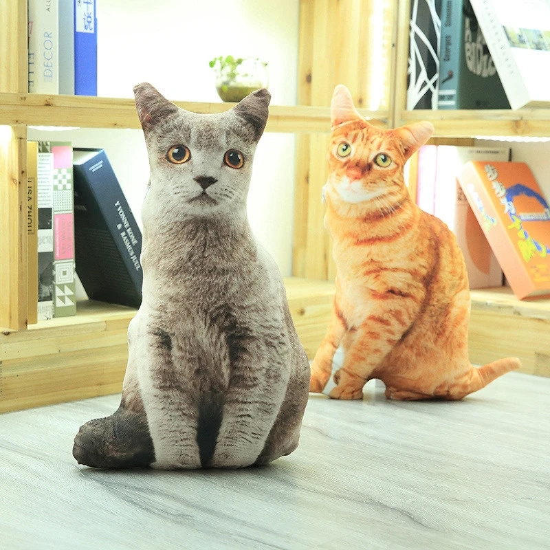 Мягкая плюшевая игрушка в виде кошки детская Успокаивающая подушка для сна