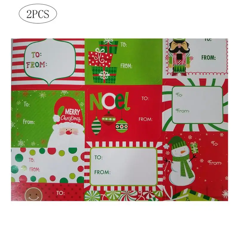 2 шт Рождественский Подарочный ярлык наклейки Рождество самоклеющиеся