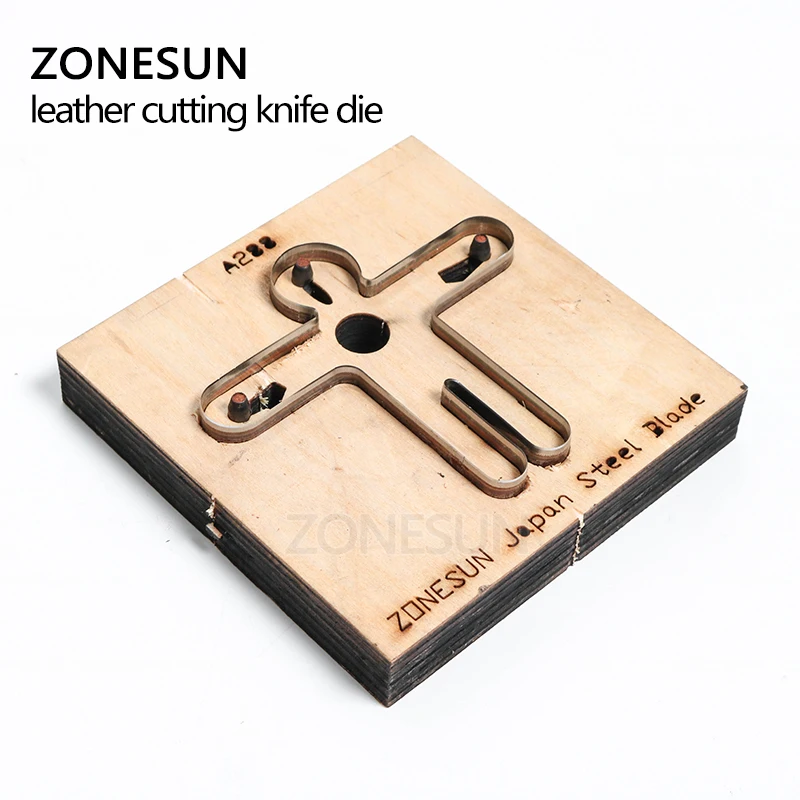 ZONESUN самодельный кожаный штамповочный нож ручная работа кольцо для ключей в