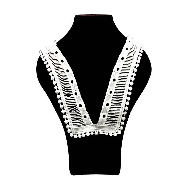 Вышивка с круглой горловиной для творчества искусственные Съемная воротники