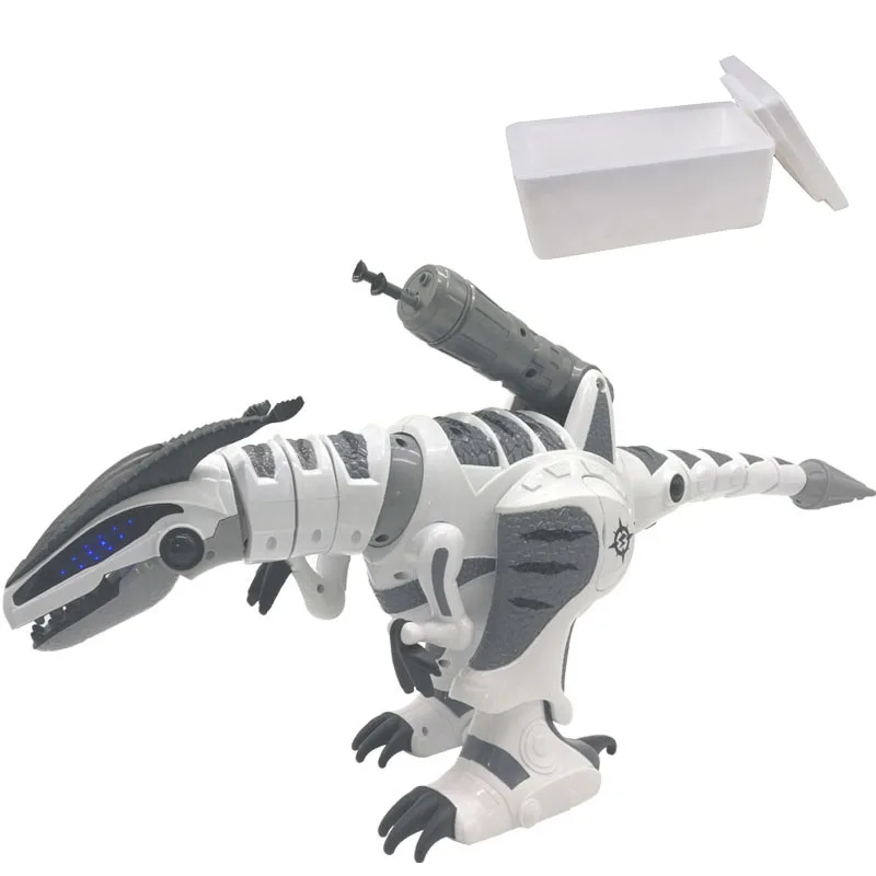 White Foam Box Радиоуправляемый робот K9 Интеллектуальный динозавр Электрический Dinobot дистанционное управление дракон музыкальный светильник с механической войной детские игрушки для хобби - Цвет: White Foam Box