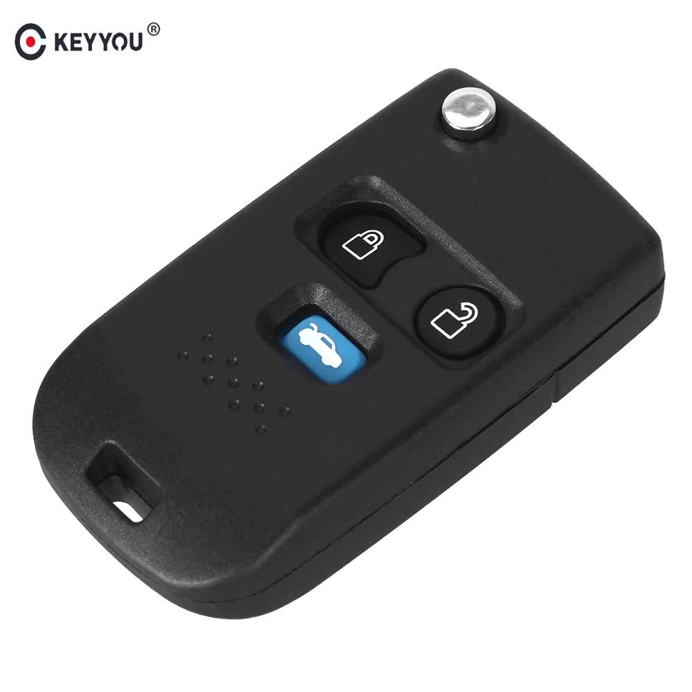 Складной чехол KEYYOU для автомобильного ключа с 3 кнопками и дистанционным