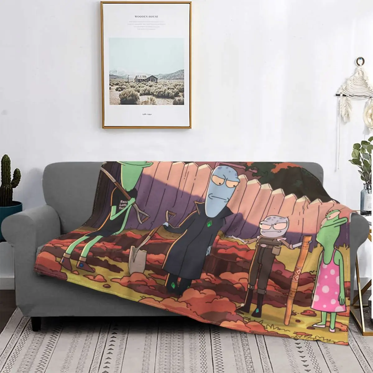 

Solar Opposites Terry Funny Anime Blankets Coral Fleece Plush Decoration Bedroom Bedding Couch Bedspread