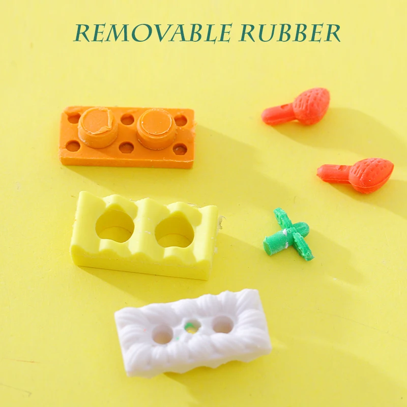 1 упаковка мультяшный Канцелярский ластик съемная комбинация милый стиль для
