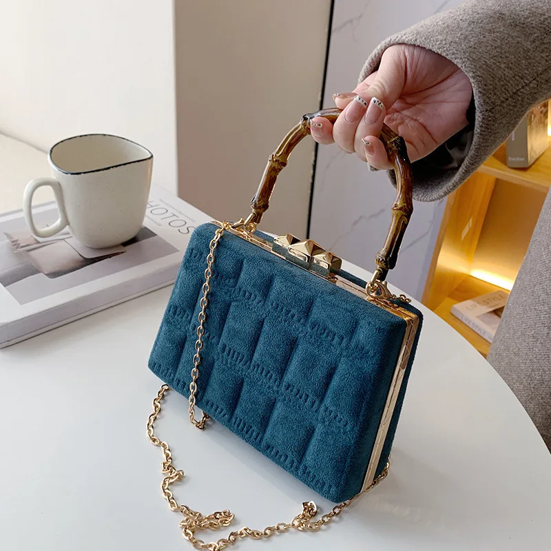 

Осень/Зима 2022 Новинка сумка через плечо Ins модная бамбуковая сумка с ручками сумки женские сумки дизайнерский вечерний кошелек