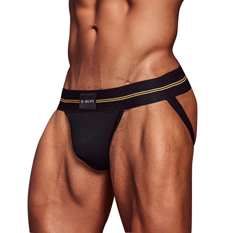 

ORLVS G-strings Internal Non-sense Label Male Thongs Soft Material Double Ding Design Independent Codpiece Skin Friendly T-back