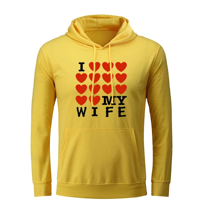 

I Love Sleeping I Love My Wife Very Very Love Men Graphic Hoodie Sweatshirt Strings Hooded Pullover