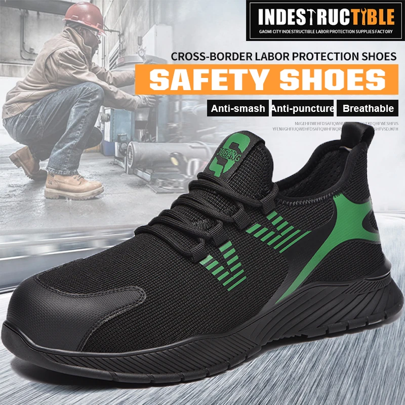 

Work Shoes Men Safety Shoes With Steel Toe Cap Working Sneakers Male Indestructible Shoes Man Boots Lightweight Safety Boots