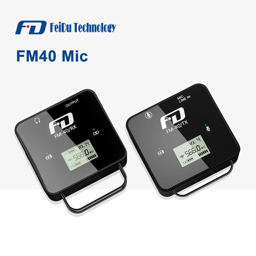 Fedu FM40 UHF беспроводной микрофон передатчик приемник комплект лацкан Lav видео для