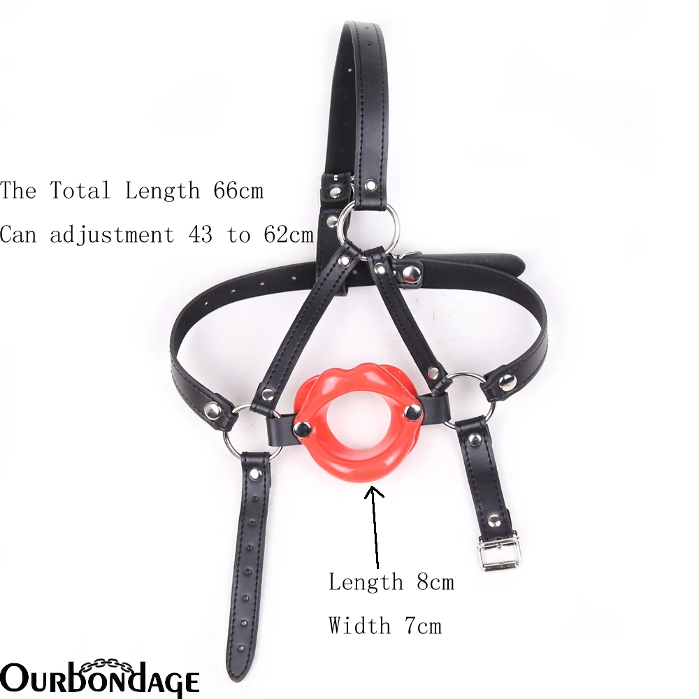Ourbondage 4 цвета PU кожаный ремешок открыть утиный клюв кляп оральный фиксатор голова