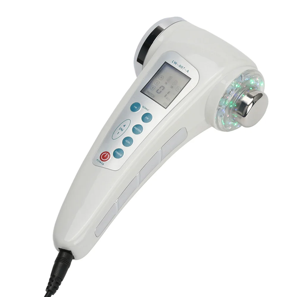 Ультразвуковой массажер для лица 1 МГц и 3 7 цветов светодиодсветильник ка