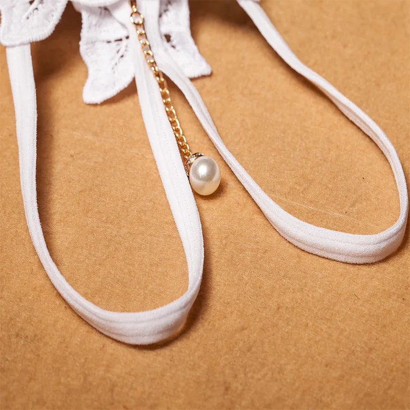 Горячая Распродажа женские кружевные трусики с жемчугом стринги открытой