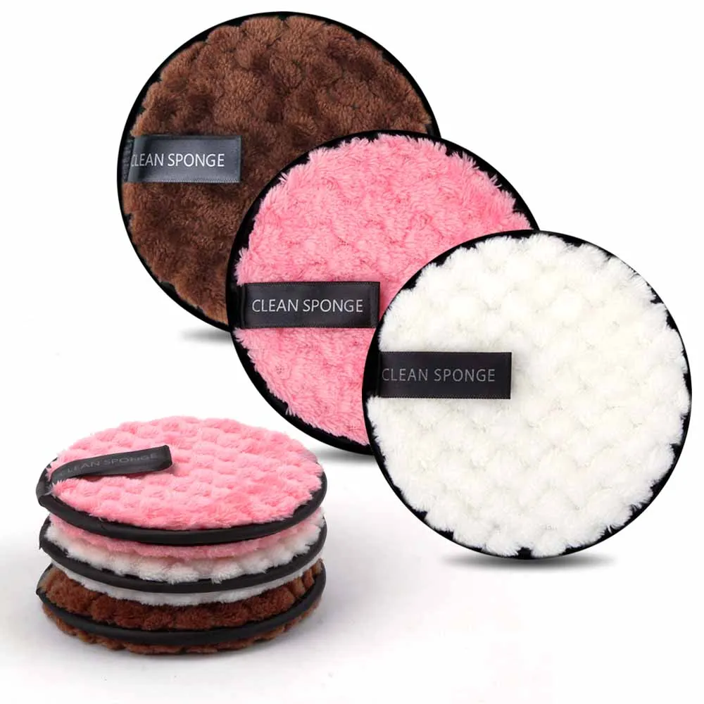 

3/4Pcs Makeup Remover Pads Reusable Microfiber Cloth Towel Face Cleansing Powder Puff Healthy Skin Washable Cotton Care Tools