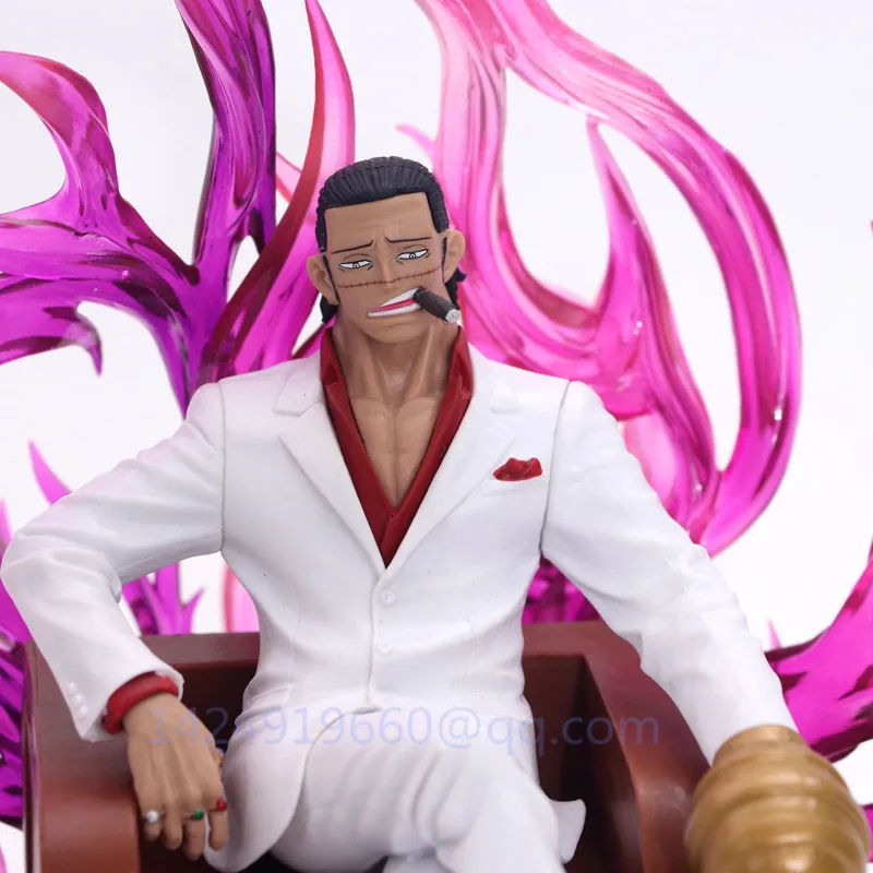 

ONE PIECE Sir Crocodile Sand-Sand Fruit Christmas Gift Free Shipping Business Suit Throne PVC Action Collectible Model Toy G898