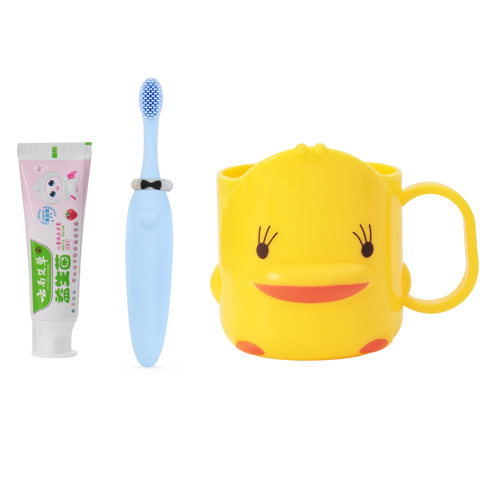 Набор зубной пасты чашка с щетиной Детский милый комплект для ухода за зубами