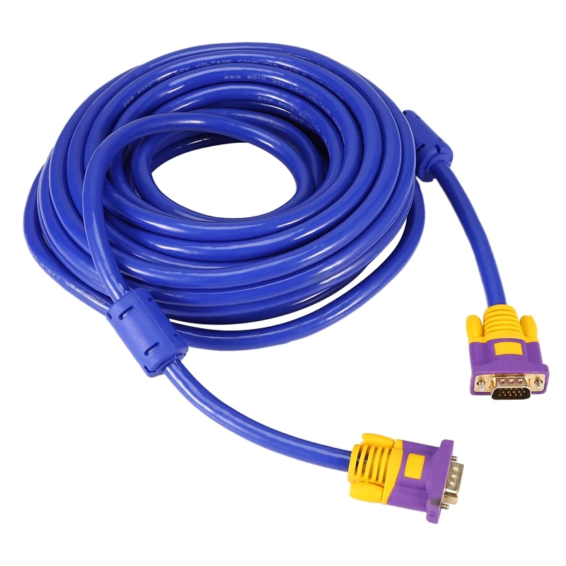 10 м VGA кабель мужской 3 + 9 HD полностью проводной 15 PIN для ЖК CRT проектор ПК ноутбук