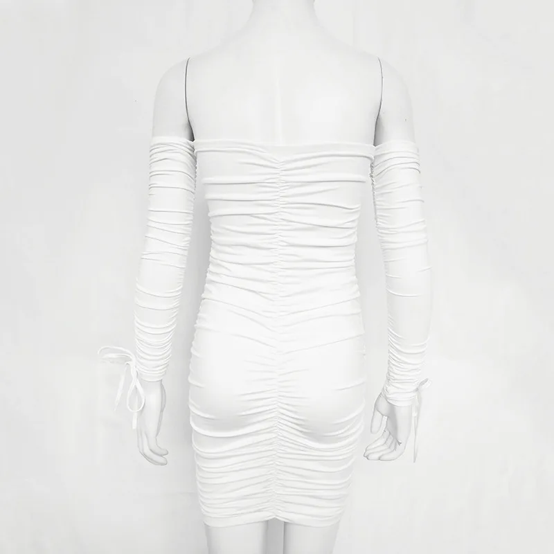

2020 Foreign Trade Cross Border Source Europe and America New One Shoulder LONG SLEEVE BRA Sexy Dress