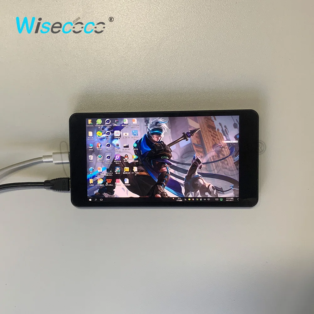 Wisecoco port&aacute;til de 7 pulgadas monitor 1080P IPS FHD Raspberry Pi Linux sistema Compatible Multi-Punto de Contacto monitor C&Aacute;MARA DE PAISAJE-1