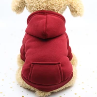 pet dog sweater hoodies with pocket puppy clothes sports dogs coat autumn winter warm clothes size xs xxl pet supplies